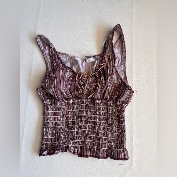 Anchor Blue Vintage Y2K Smocked Tank Top sz Small - Picture 1 of 8